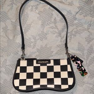 Black and White Checkered Coachtopia Bag